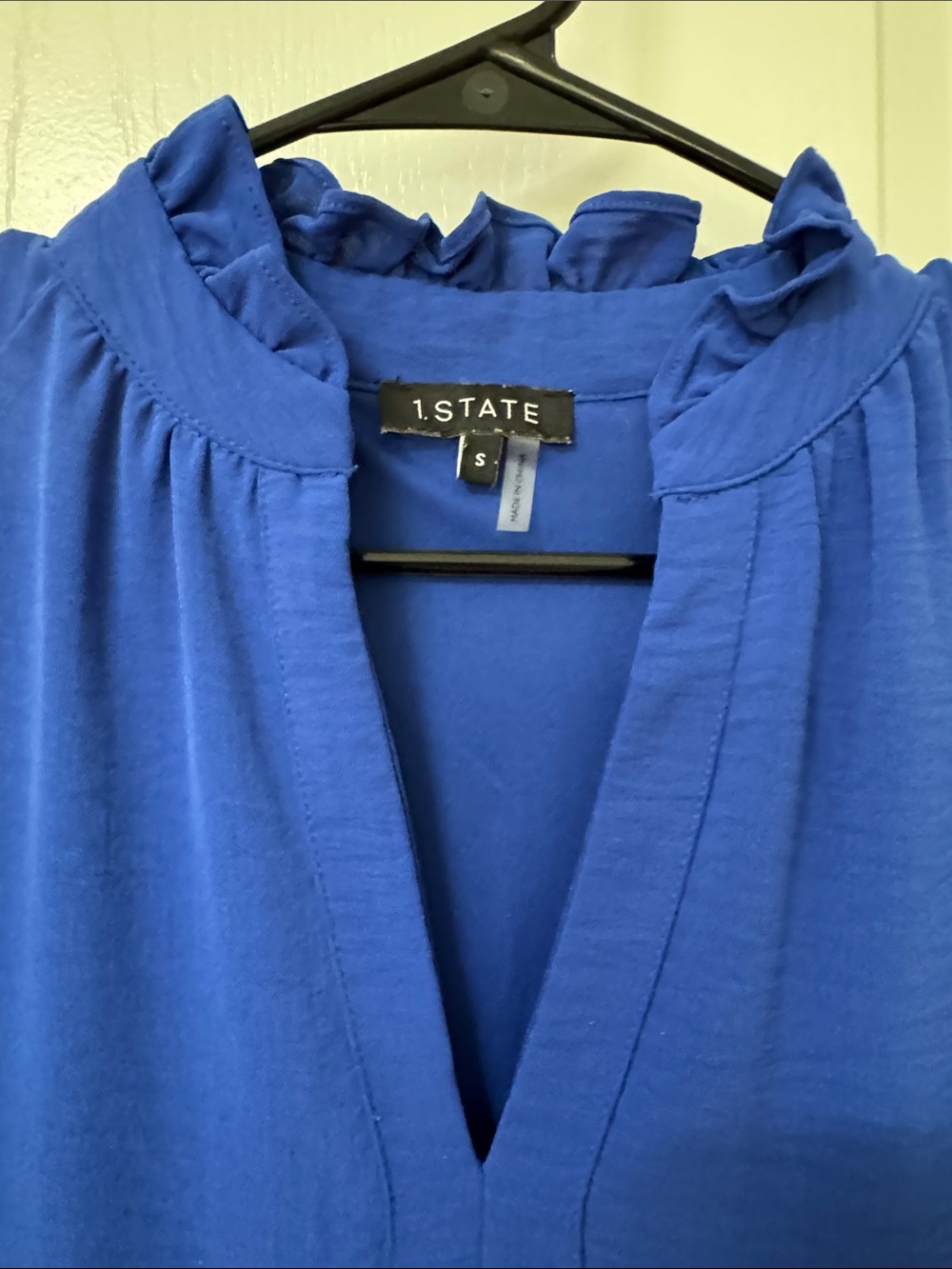 1. State Bold Blue Tiered Ruffle Dress - Picture 3 of 5